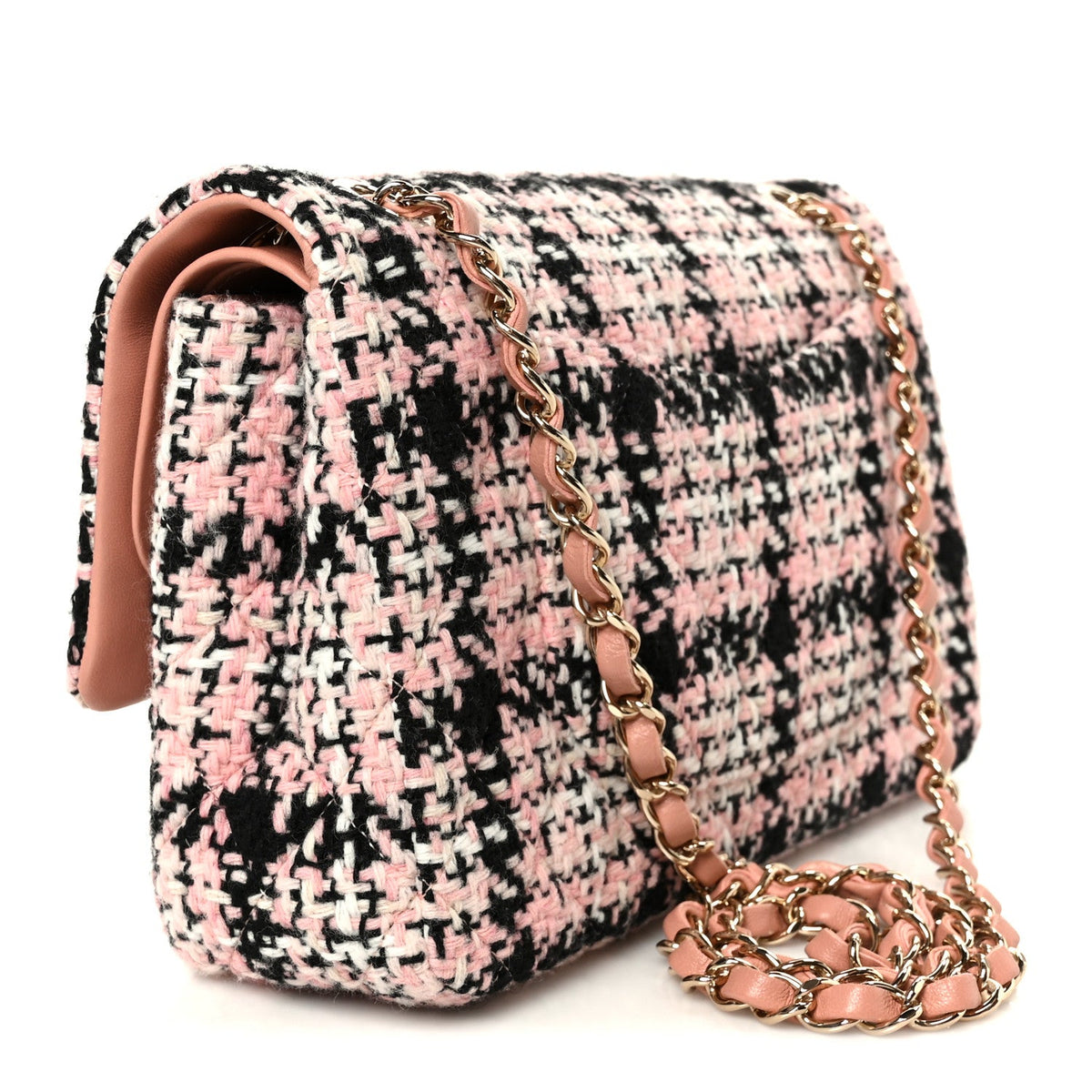 Medium Quilted Flap Shoulder Bag - Pink