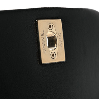 Small Quilted Lambskin Backpack - Black