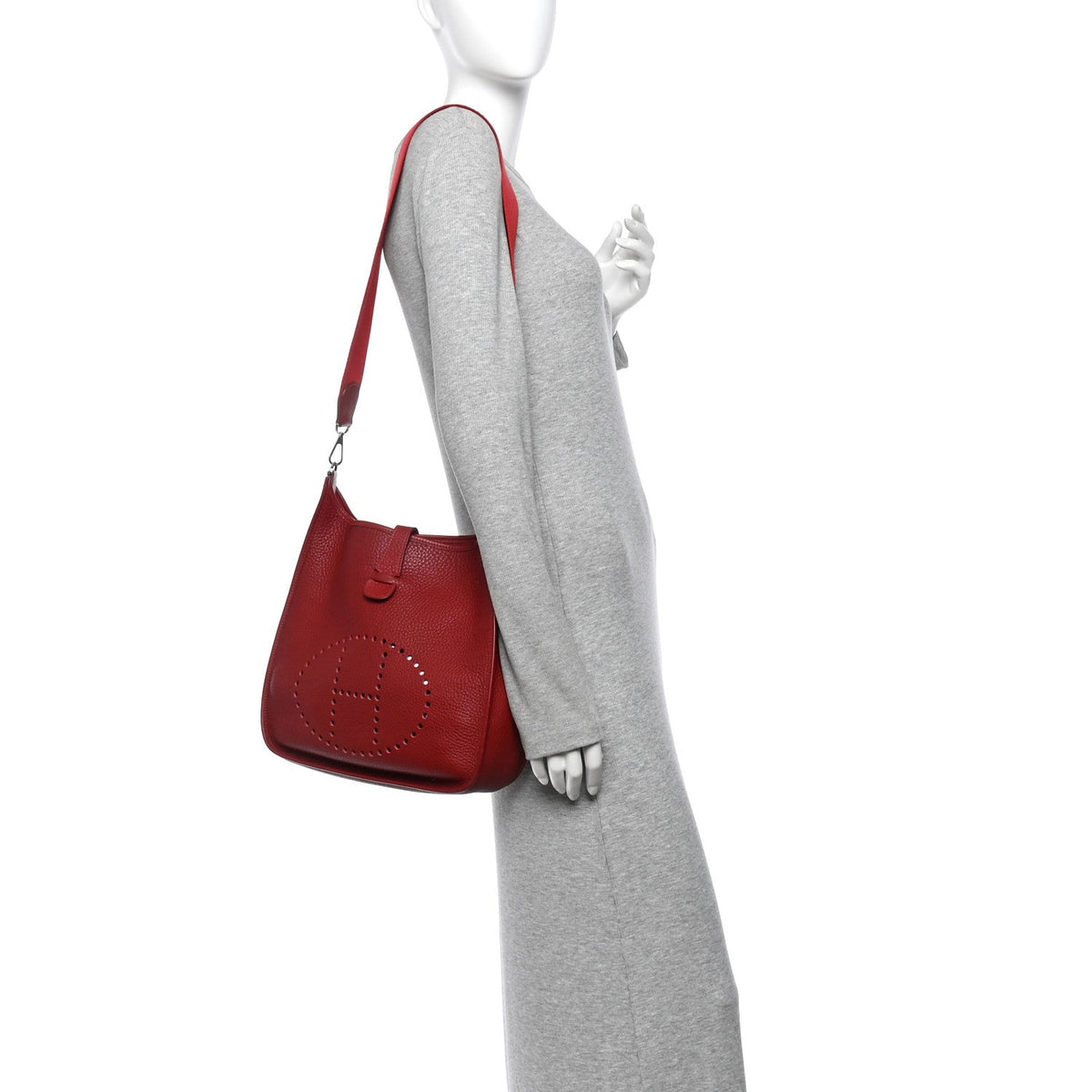 Taurillon Clemence Evelyne Ii Pm Rouge G Handbag