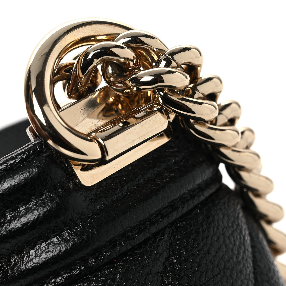 Mini Quilted Caviar Flap Shoulder Bag - Black