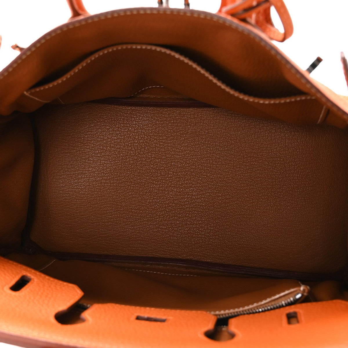 Togo Verso Birkin 25 Potiron Fauve Handbag
