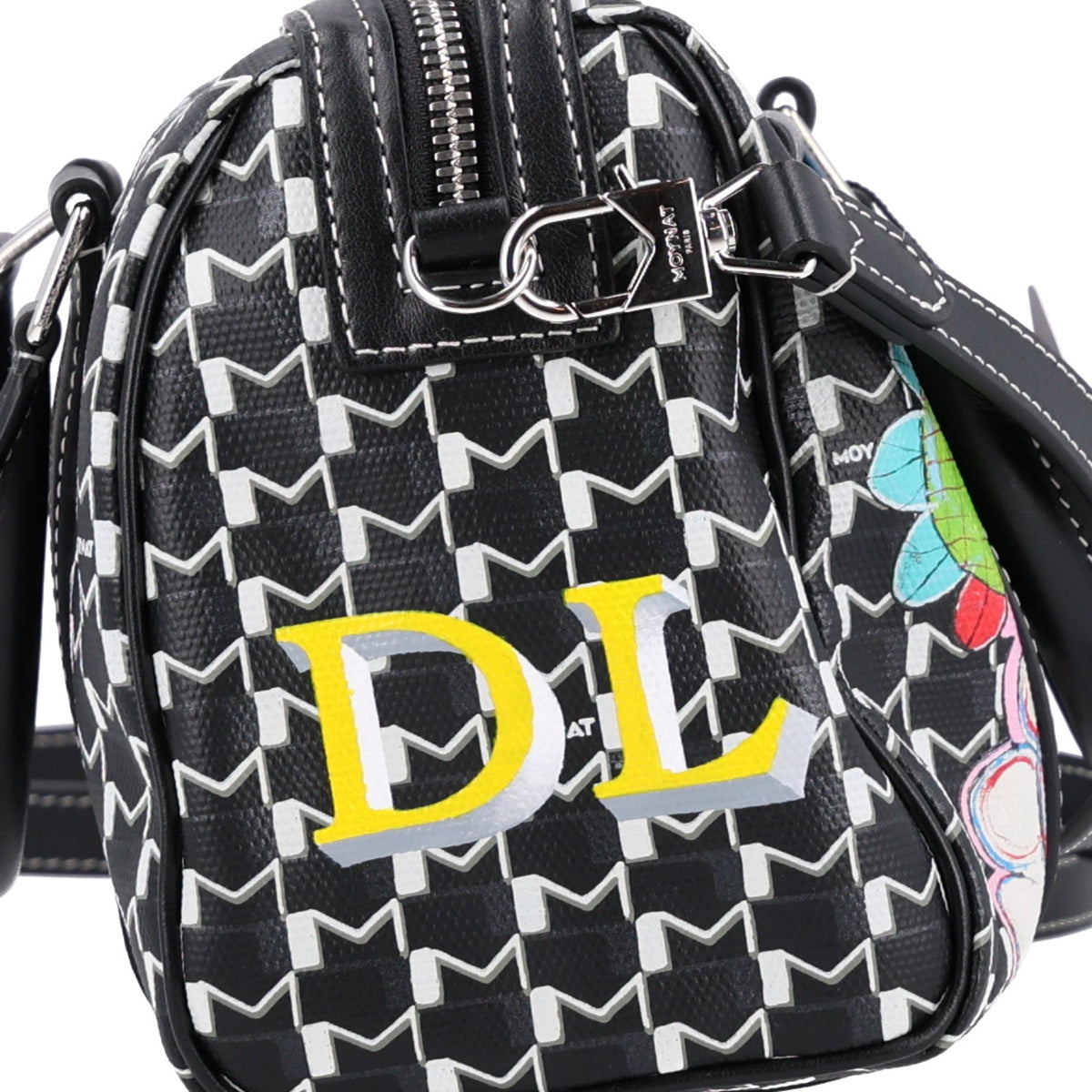 Calfskin Canvas Handbag - Black