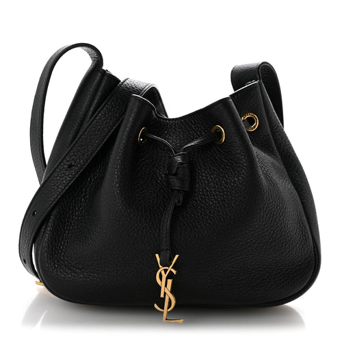 Mini Calfskin Hobo Bag - Black