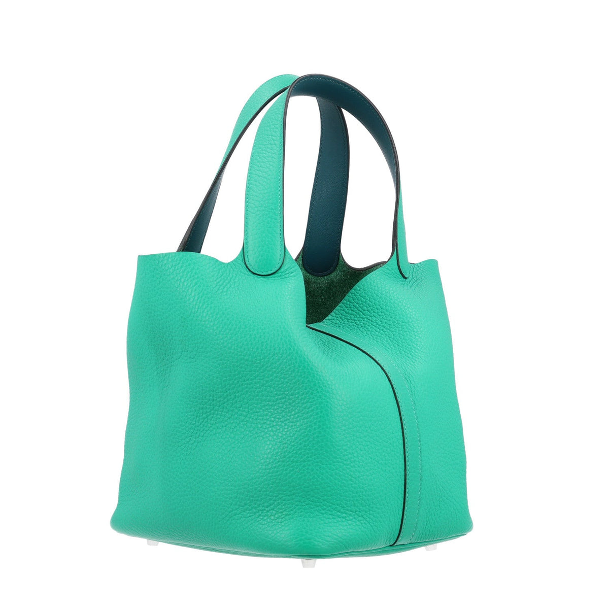 Taurillon Clemence Swift Eclat Picotin L Handbag