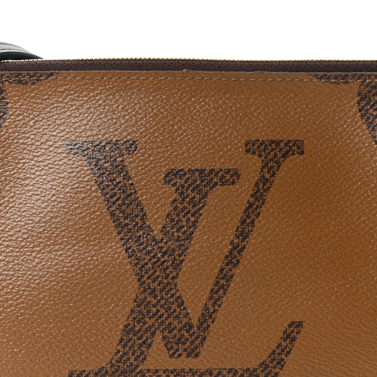 Reverse Monogram Giant Double Zip Pochet Handbag