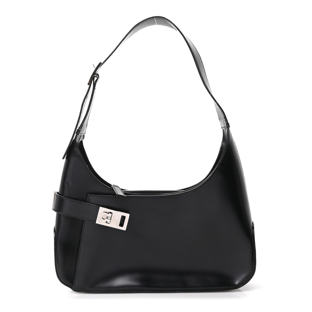 Calfskin Hobo Bag - Black