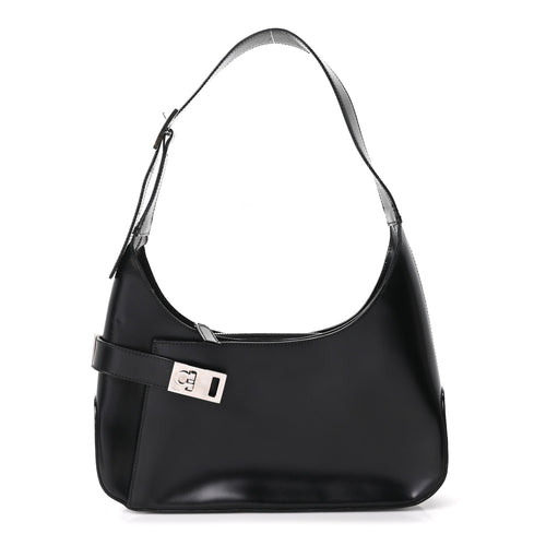 Calfskin Hobo Bag - Black