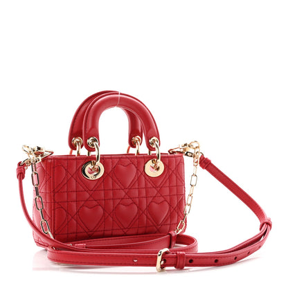 Lambskin Handbag - Red
