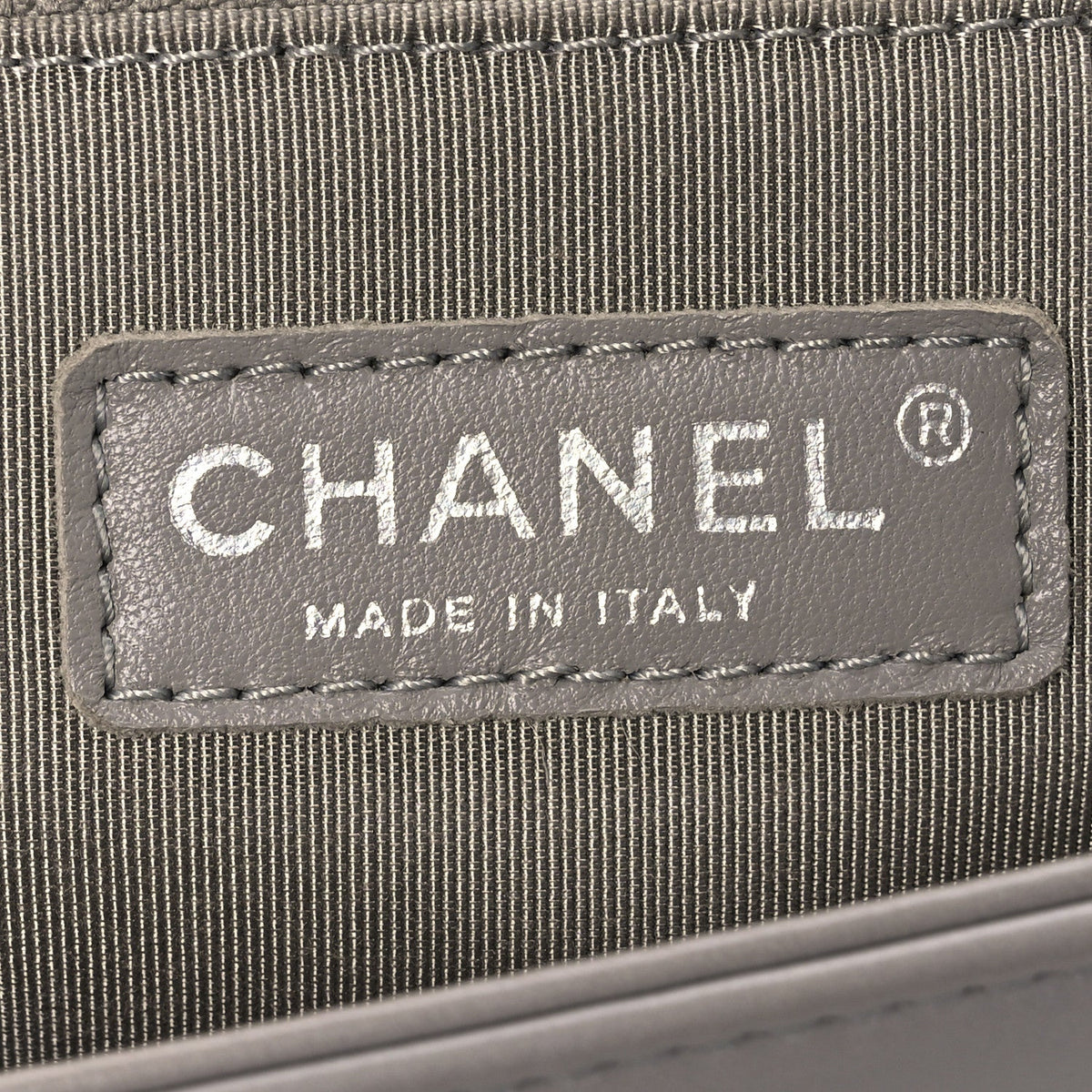 Large Quilted Lambskin Flap Shoulder Bag - Grey