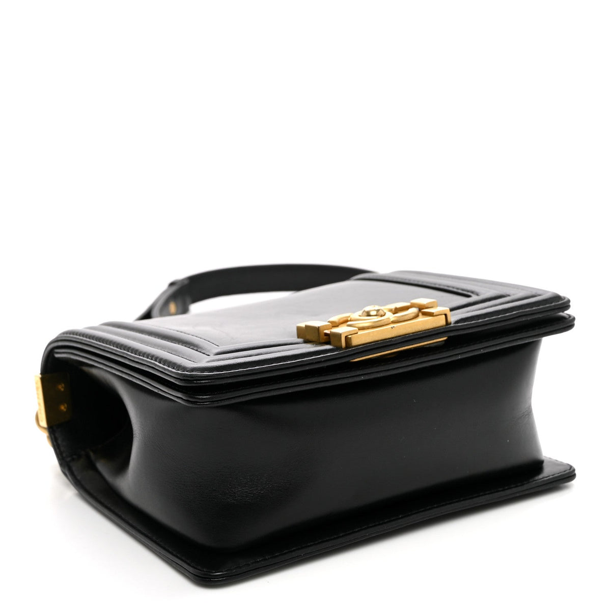 Mini Calfskin Flap Shoulder Bag - Black