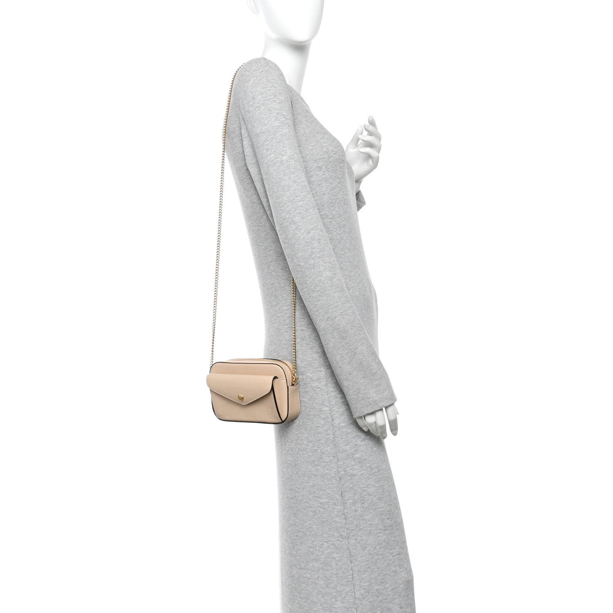Mini Calfskin Wallet Bag - Beige