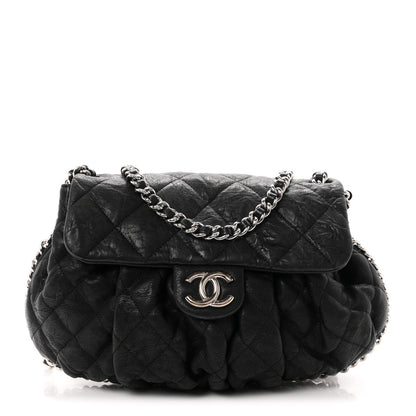 Medium Quilted Lambskin Handbag - Black