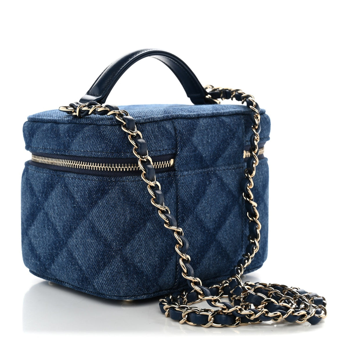 Mini Quilted Handbag - Blue