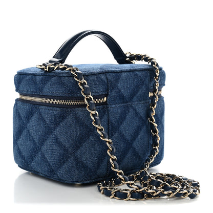 Mini Quilted Handbag - Blue