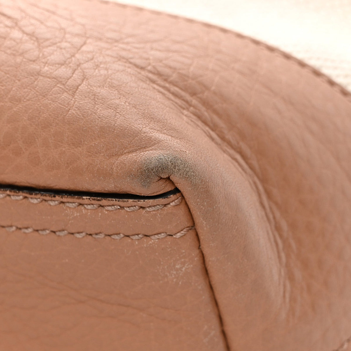 Medium Calfskin Canvas Shoulder Bag - White