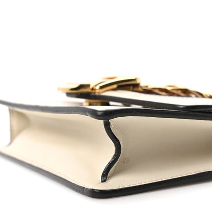 Mini Calfskin Shoulder Bag - White
