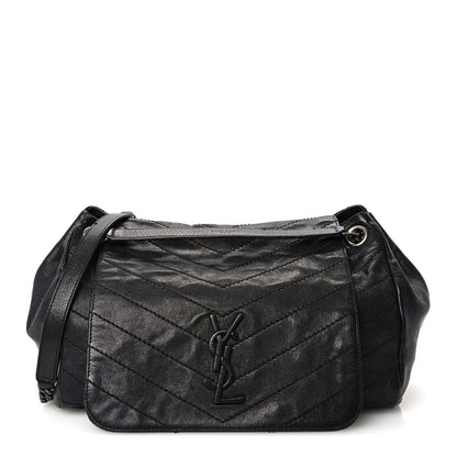 Medium Lambskin Handbag - Black