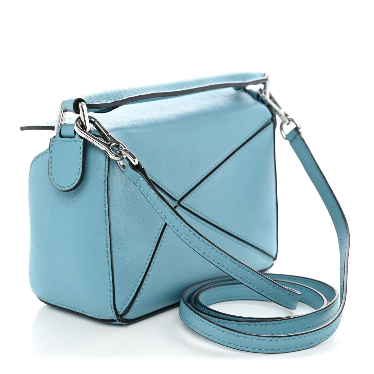 Mini Calfskin Handbag - Light Blue