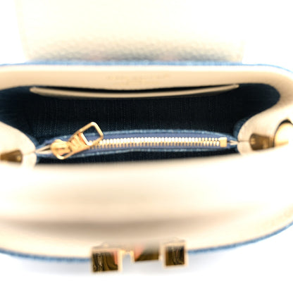 Mini Calfskin Handbag - Blue