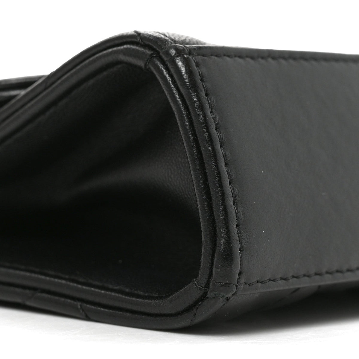 Mini Quilted Lambskin Wallet Bag - Black