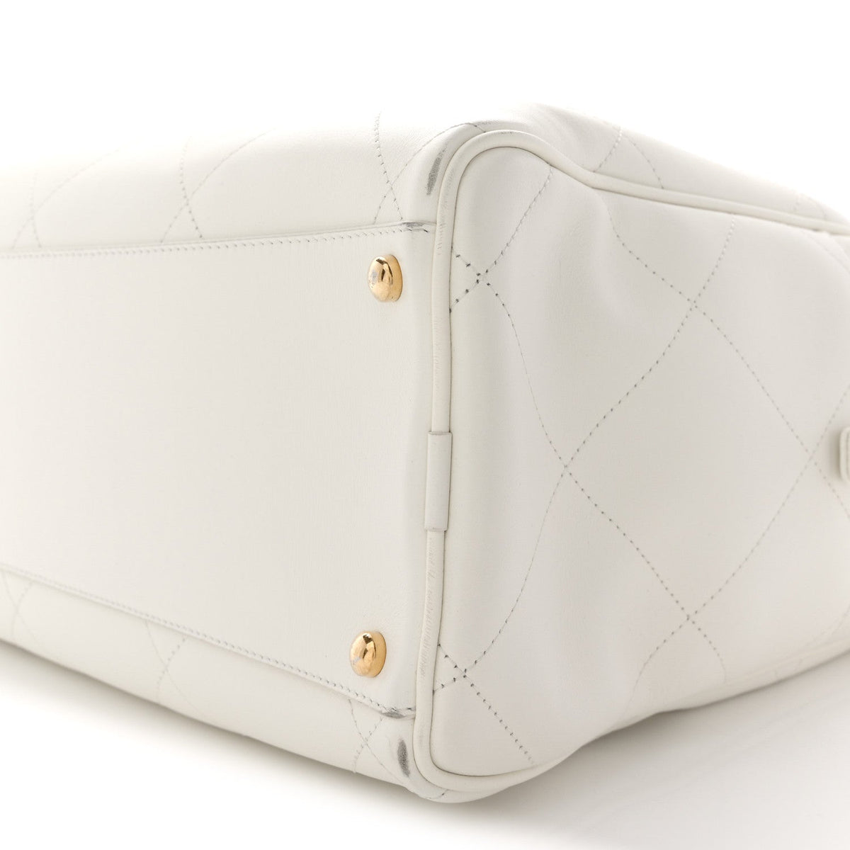 Maxi Calfskin Handbag - White