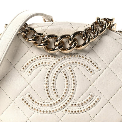 Quilted Lambskin Handbag - White