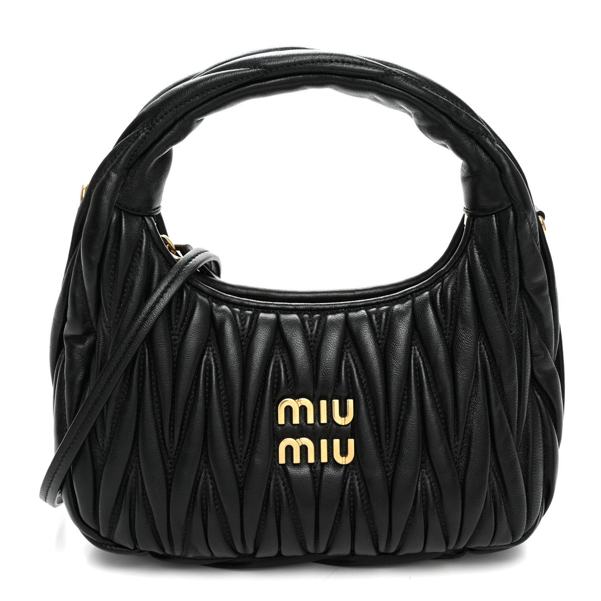 Small Nappa Hobo Bag - Black