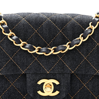 Mini Quilted Flap Shoulder Bag - Tan