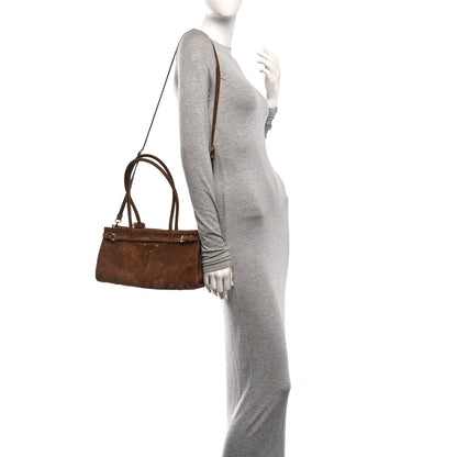 Medium Suede Shoulder Bag