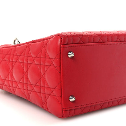 Medium Lambskin Handbag - Red