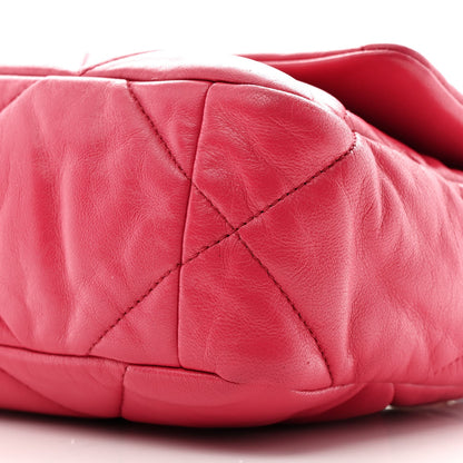 Medium Quilted Lambskin Flap Shoulder Bag - Pink