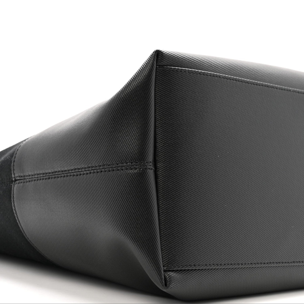 Calfskin Canvas Handbag - Black
