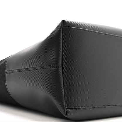 Calfskin Canvas Handbag - Black