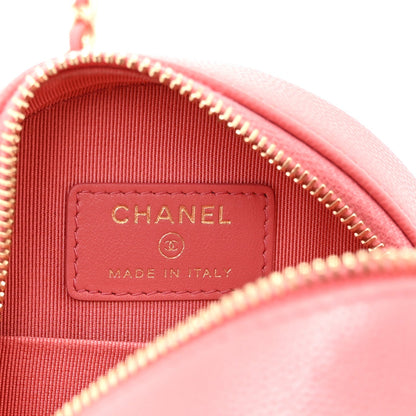 Quilted Caviar Clutch Bag - Pink