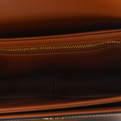 Calfskin Canvas Handbag - Tan