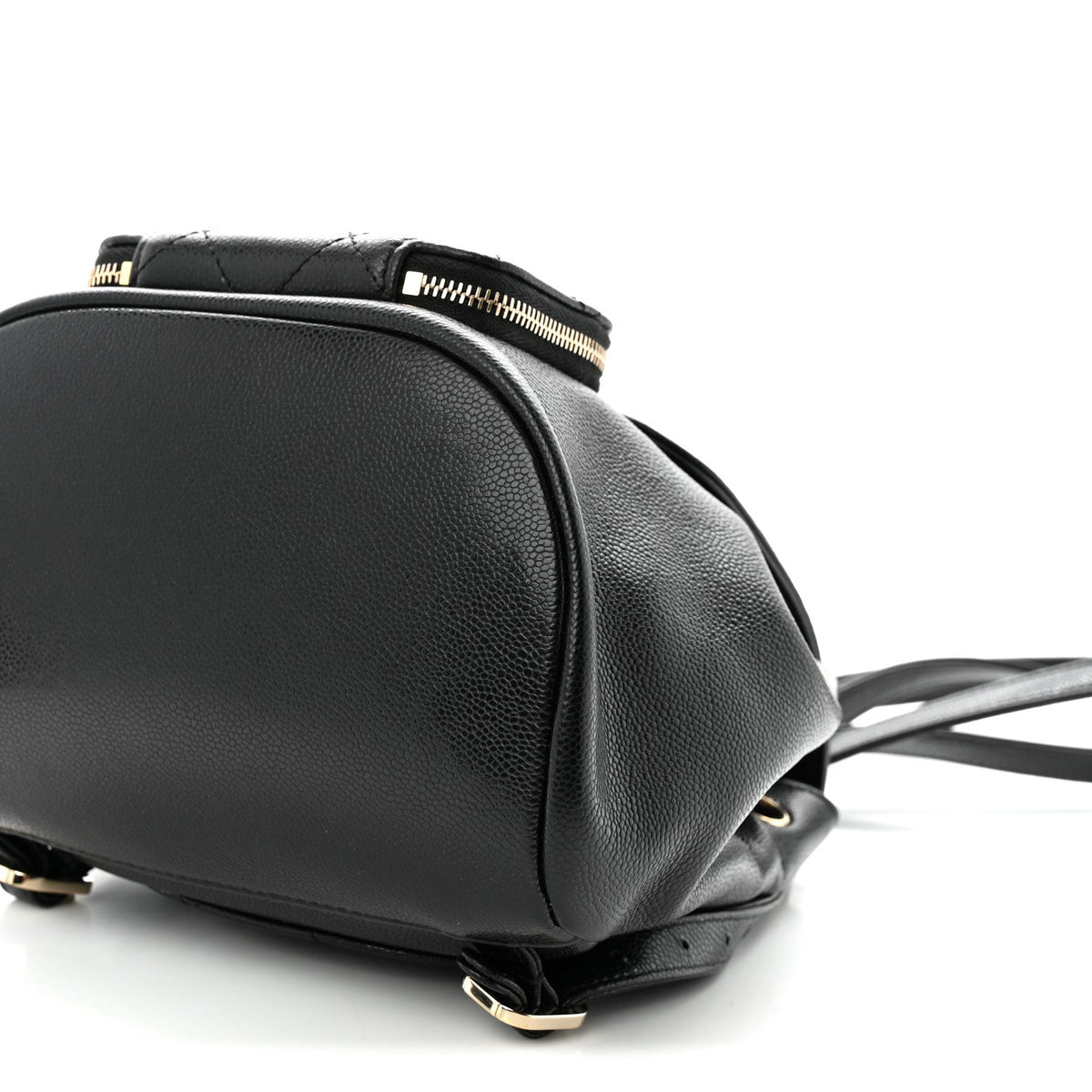 Mini Quilted Caviar Backpack - Black