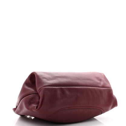 Maxi Calfskin Shoulder Bag - Red