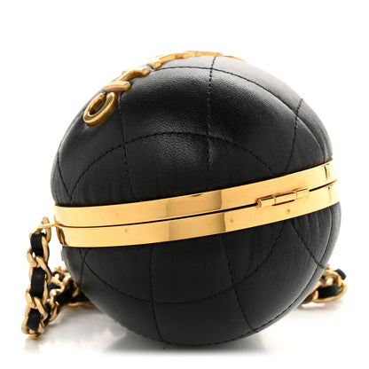 Quilted Lambskin Clutch Bag - Black