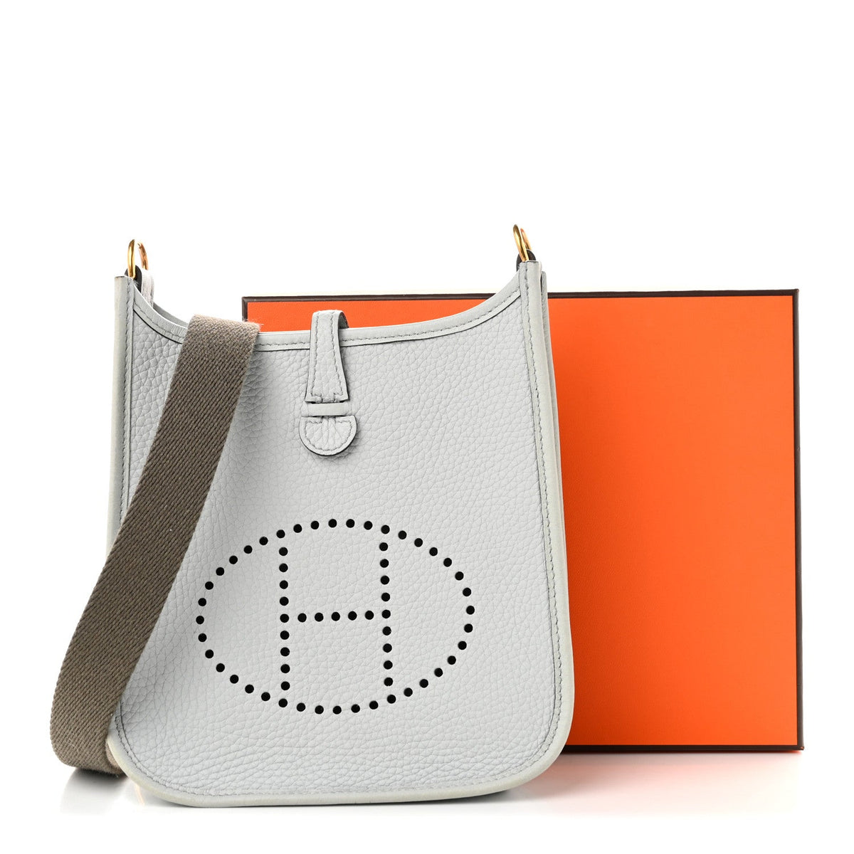 Taurillon Clemence Evelyne Tpm Bleu Pale Handbag
