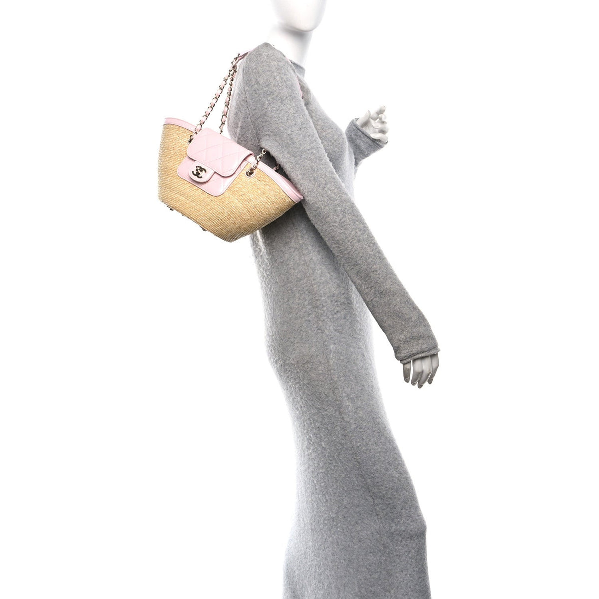 Small Lambskin Tote Bag - Beige