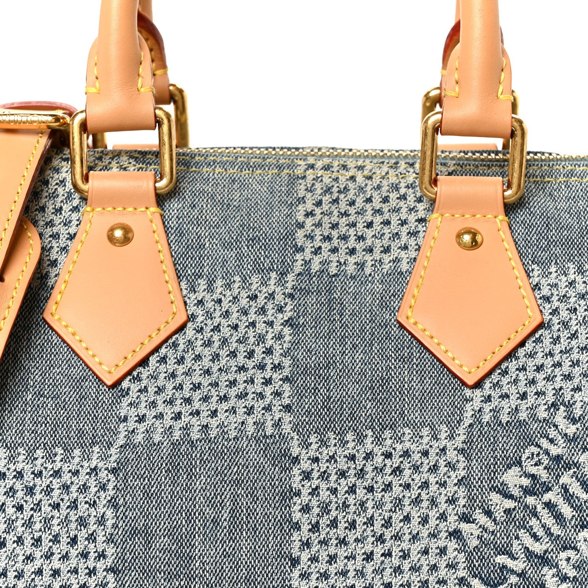 Damier Denim 3D Speedy Bandouliere 25 Bl Handbag