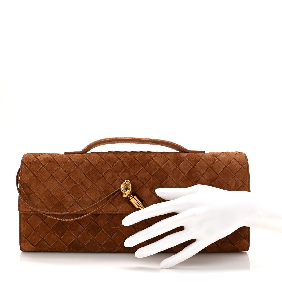 Suede Clutch Bag