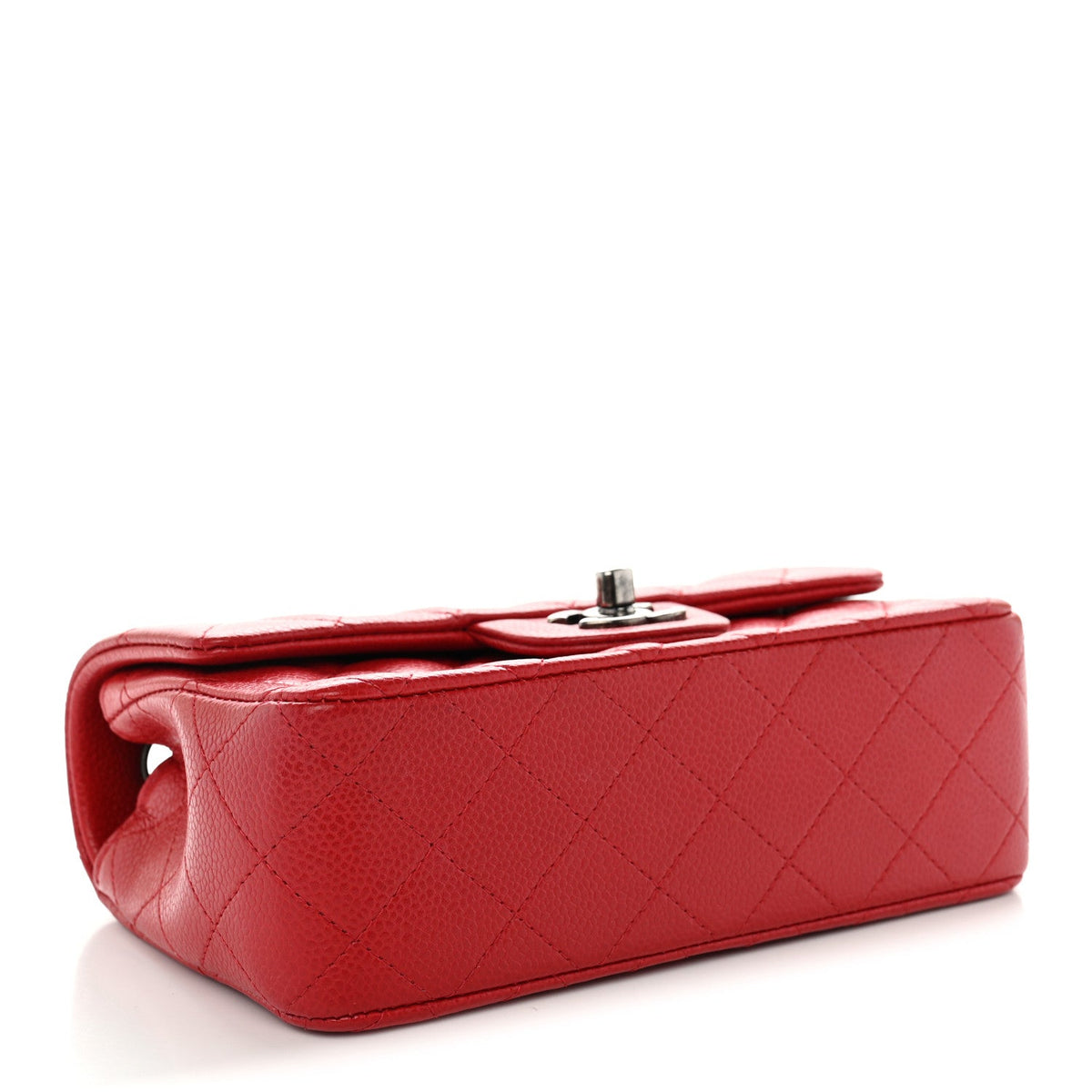 Mini Quilted Caviar Flap Shoulder Bag - Tan