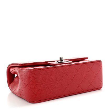 Mini Quilted Caviar Flap Shoulder Bag - Tan