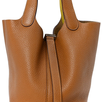 Taurillon Clemence Swift Eclat Picotin L Handbag