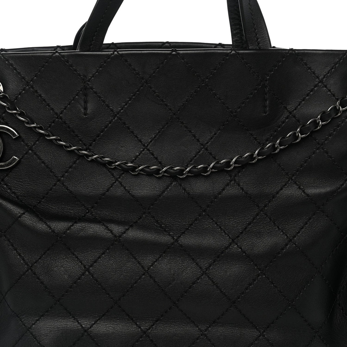 Calfskin Tote Bag - Black