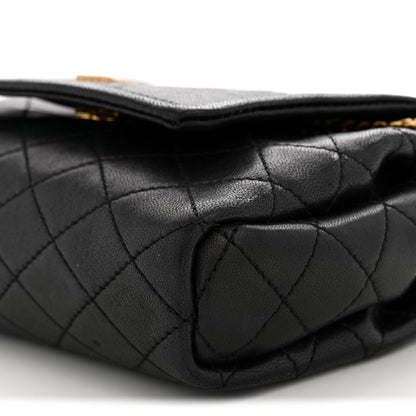 Mini Quilted Lambskin Handbag - Black