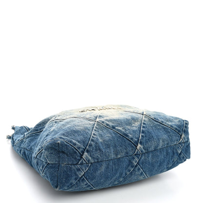 Small Quilted Handbag - Blue