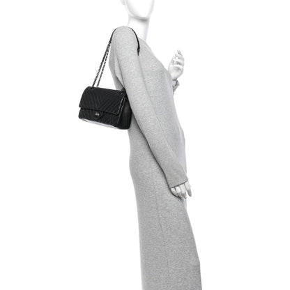 Quilted Calfskin Flap Shoulder Bag - Black