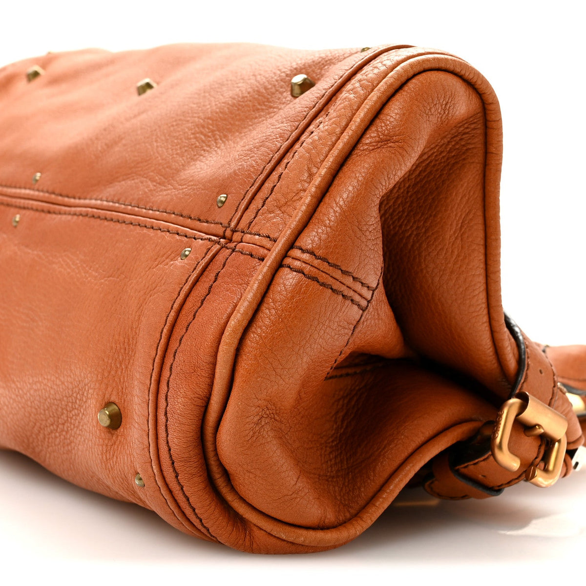 Medium Calfskin Satchel Bag - Brown
